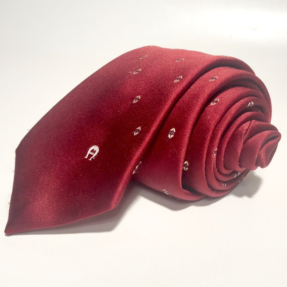 Vintage etienne aigner Silk men’s Tie maroon